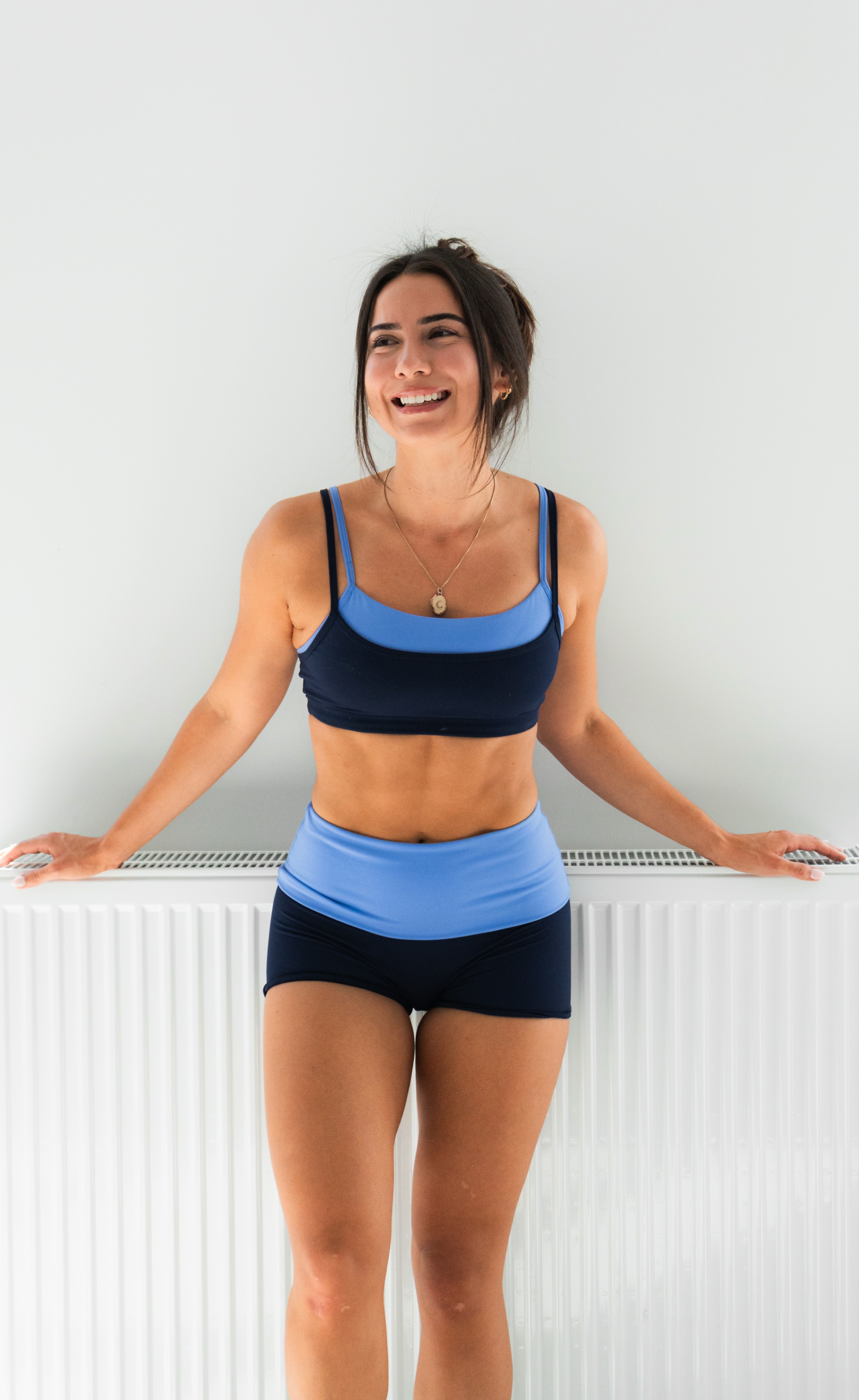 standing laughing