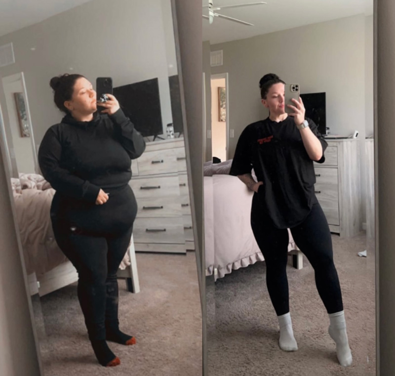 Coach's own transformation image before and after.