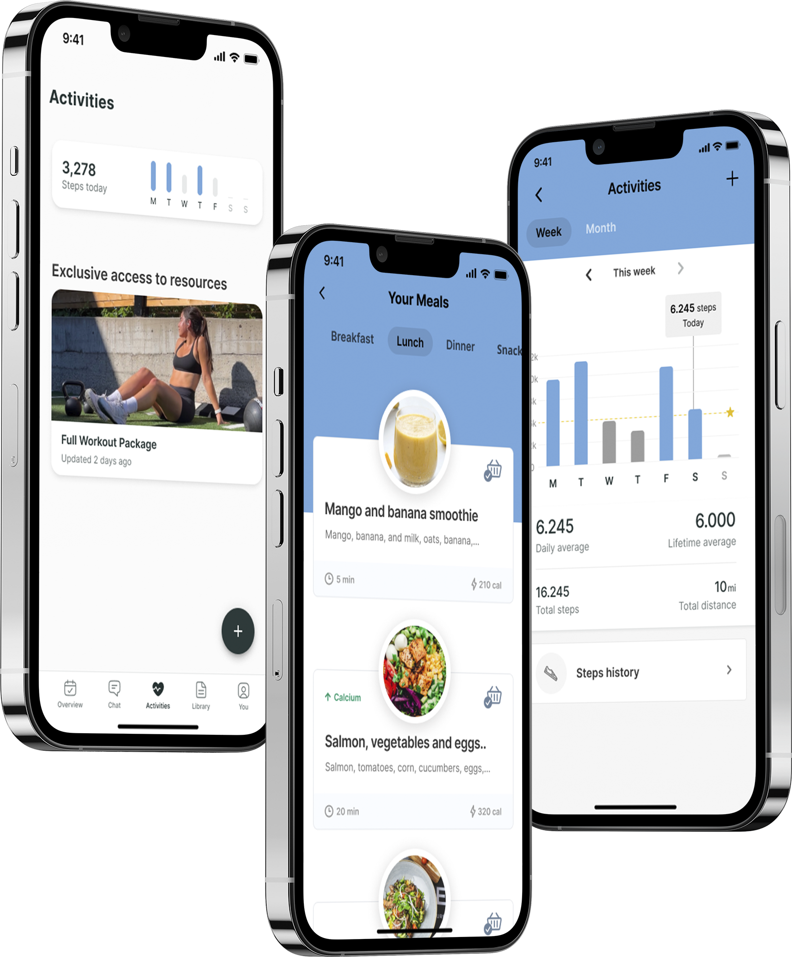 A mockup of the coaching app showcasing the features.
