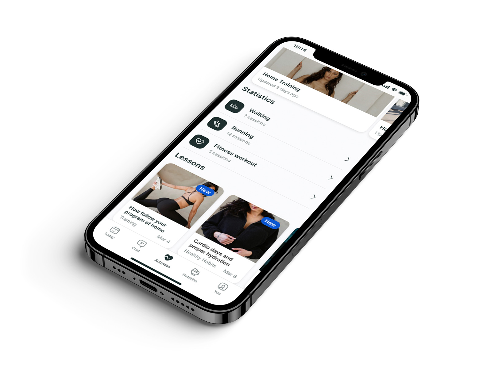 Another mockup of the coaching app showcasing more features.