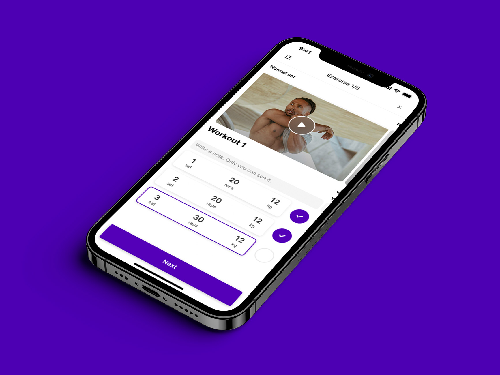 Another mockup of the coaching app showcasing more features.