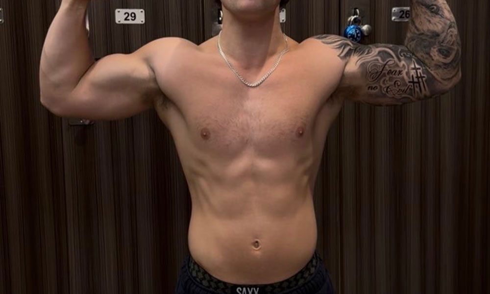 transformation photo flexing