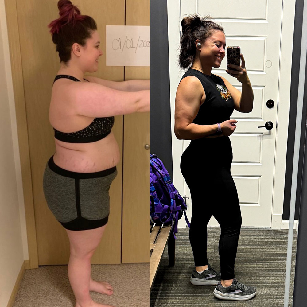 Coach's own transformation image before and after.
